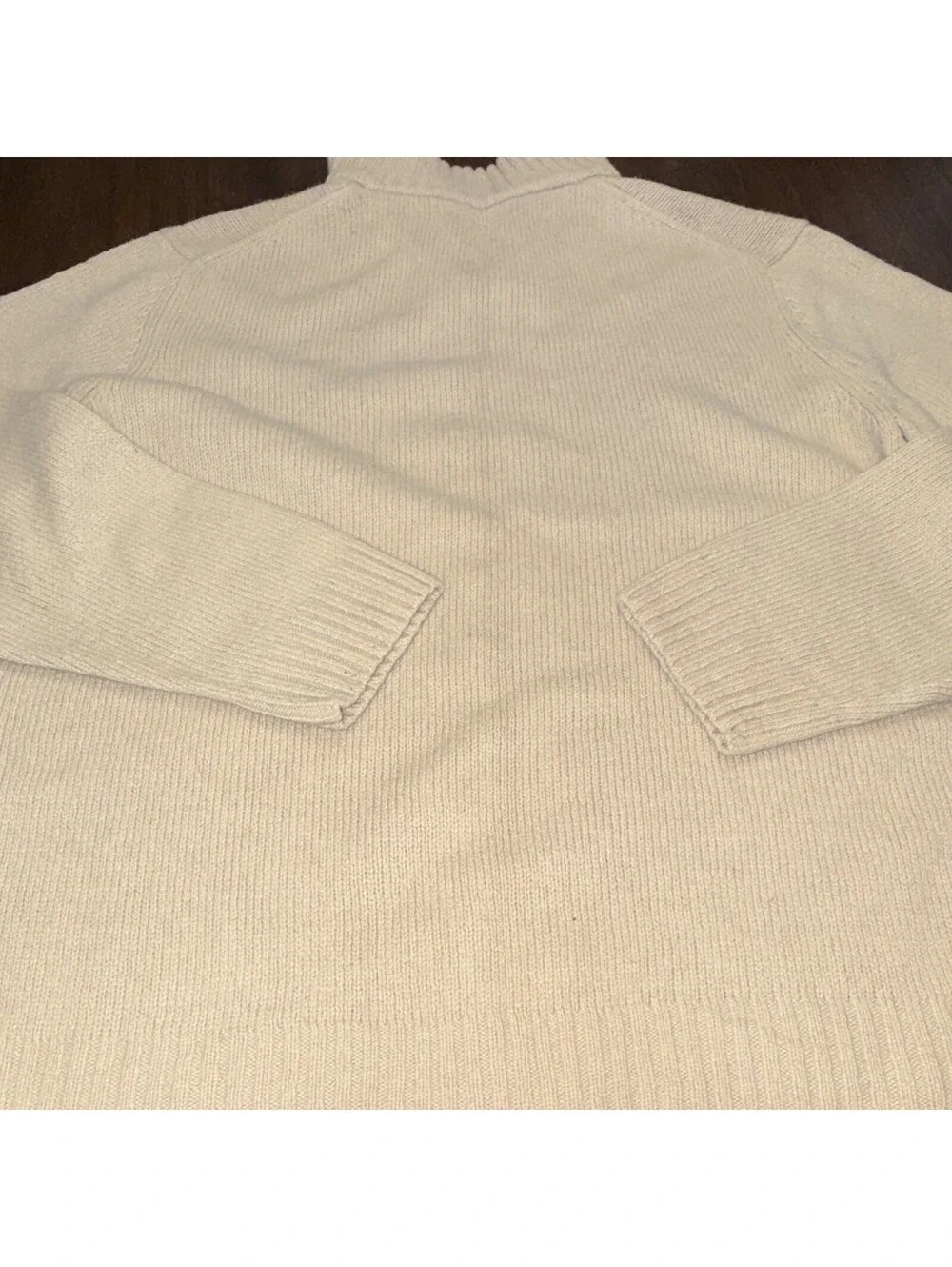 Banana Republic Men's XXL Beige Wool Blend 1/4 Zip Mock Neck Knit Sweater